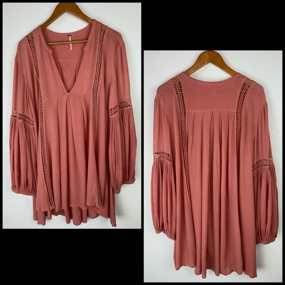 Free People Coral Bohemian Pullover Tunic Dress - Picture 4 of 7